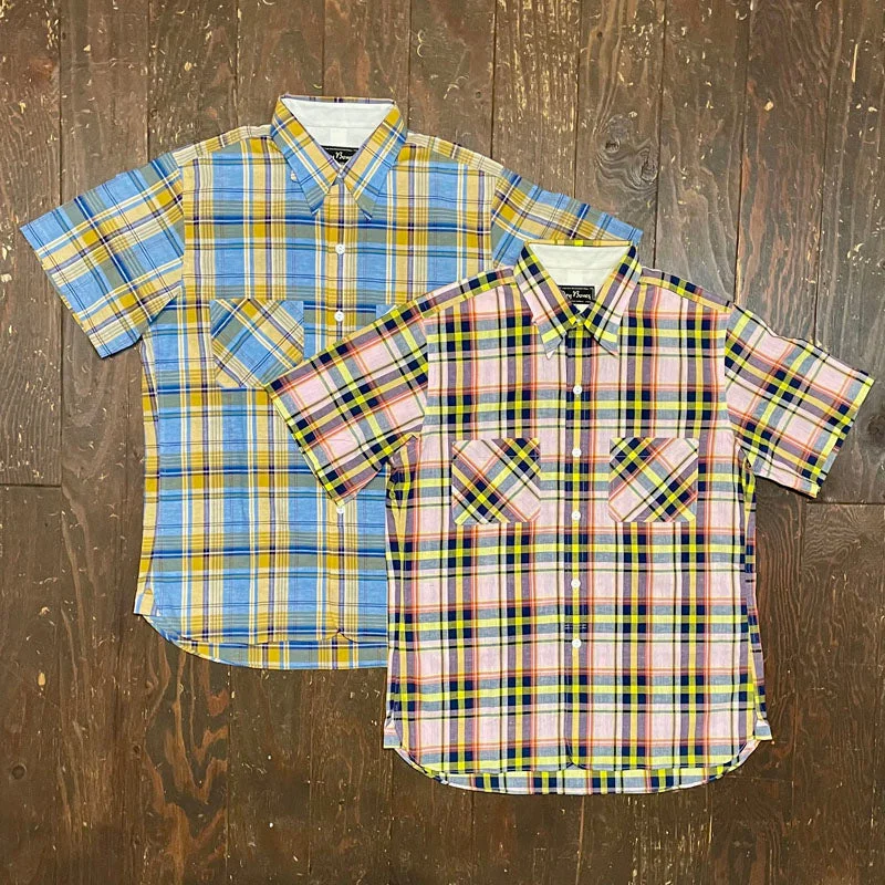 Office Blouse-S/S Madras Check Work Shirt