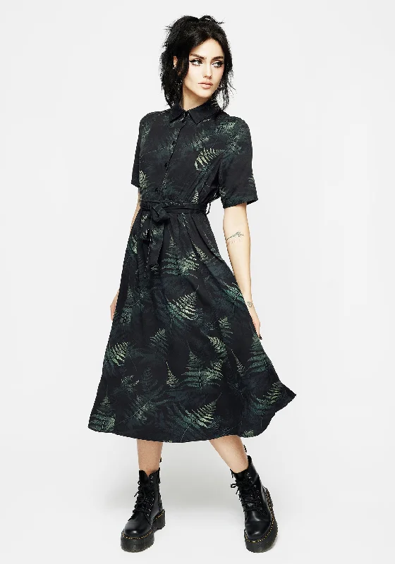 Formal Shirt-Fernery Midi Shirt Dress