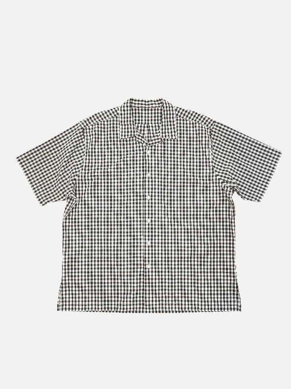 Tunic Blouse-Gingham Check S/S Shirt