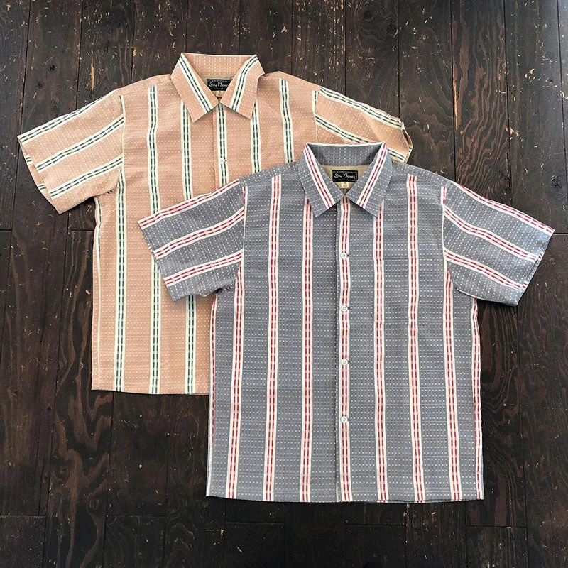 V-neck Shirt-S/S Open Shirt “Chambray Dobby”