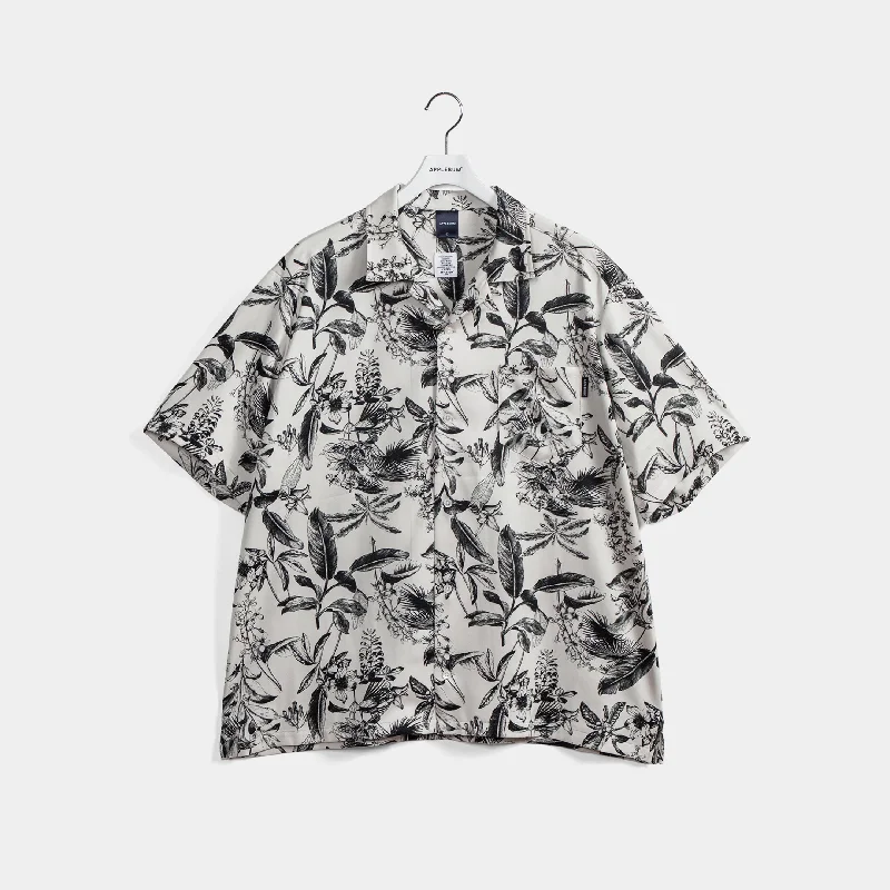 Casual Button-down Shirt-"Botanical" Aloha Shirt [Ivory] / 2410208