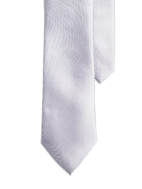 Short Sleeve Shirt-Satin Tie - Silver