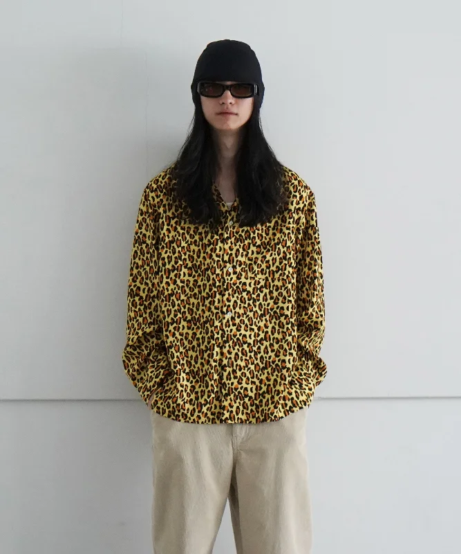 Elegant Blouse-COTTON PAN Shawn Rayon Shirt Leopard  "YELLOW"