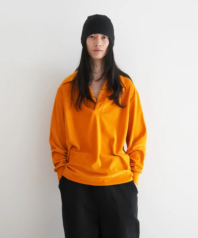 Chiffon Blouse-NEEDLES Pullover Shirt - Velour Jersey "YELLOW"