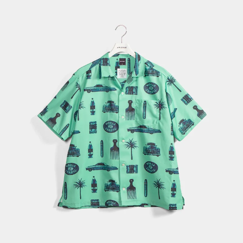 Lightweight Blouse-"Cali" Aloha Shirt [Green] / 2410207