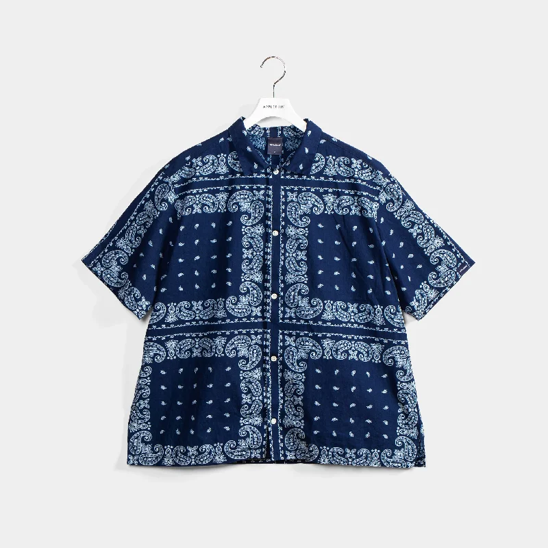 Dress Shirt-Indigo Paisley Shirt / 2410209