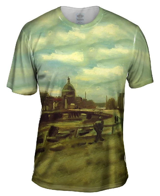 Classic T-shirt-Van Gogh -"Singel in Amsterdam" (1885)