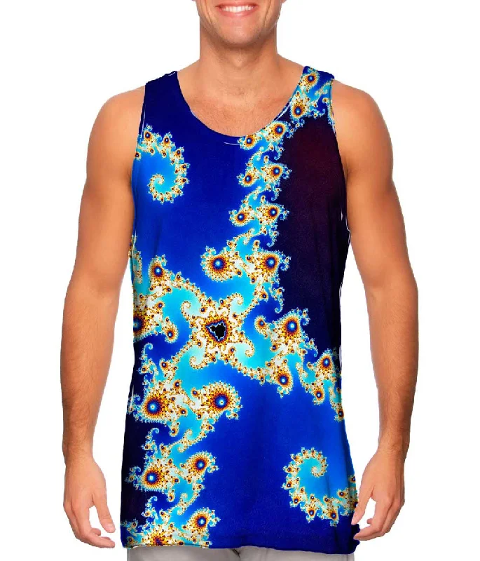 Fitted Tank Top-Mandel Fractal Double Hook