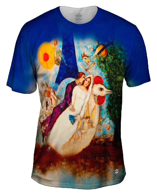 Nature Print T-shirt-Marc Chagal - "The Betrothed And Eiffel Tower" (1913)