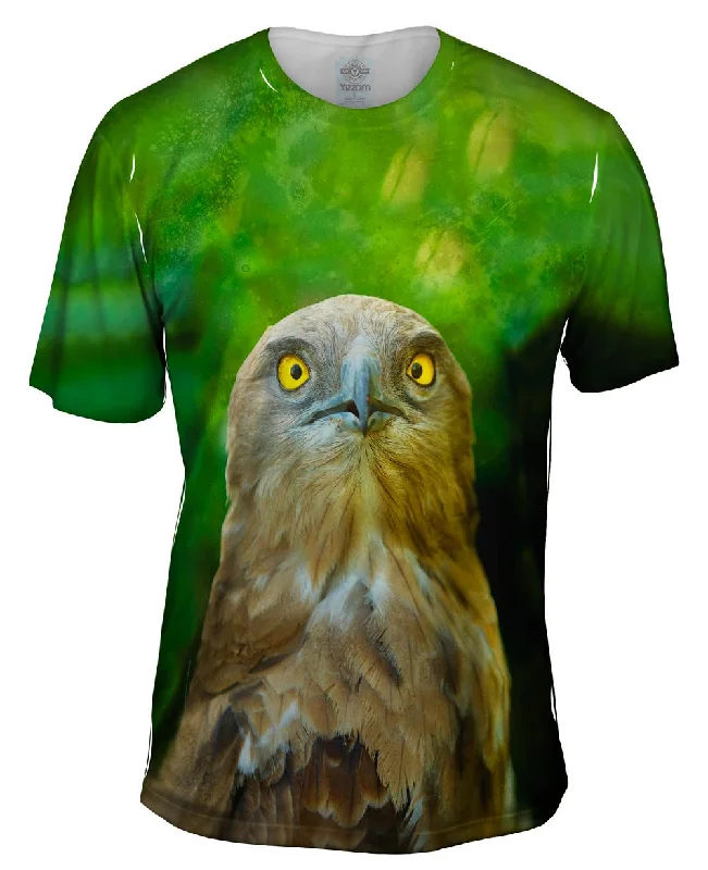 Eco-friendly T-shirt-Yellow Eye Hawk