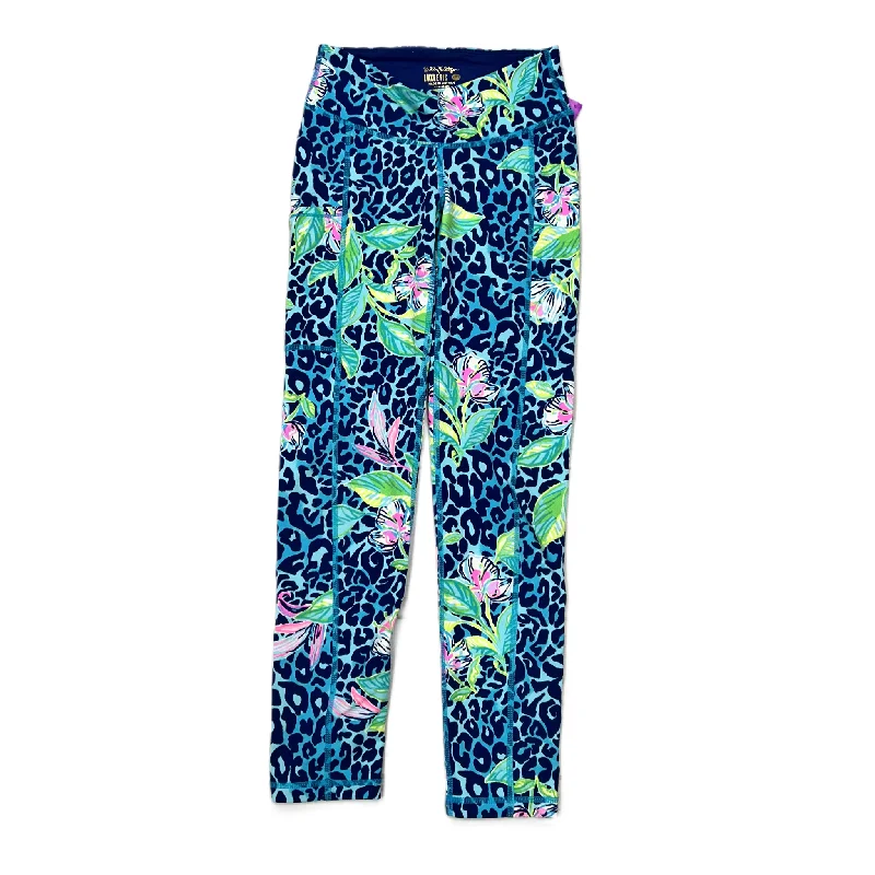 Stretch Fit Pants-Blue & Green Pants Designer By Lilly Pulitzer, Size: Xxs