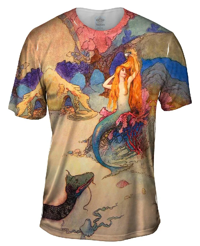 Custom Design T-shirt-Warwick Goble - "Mermaid Combing Hair"