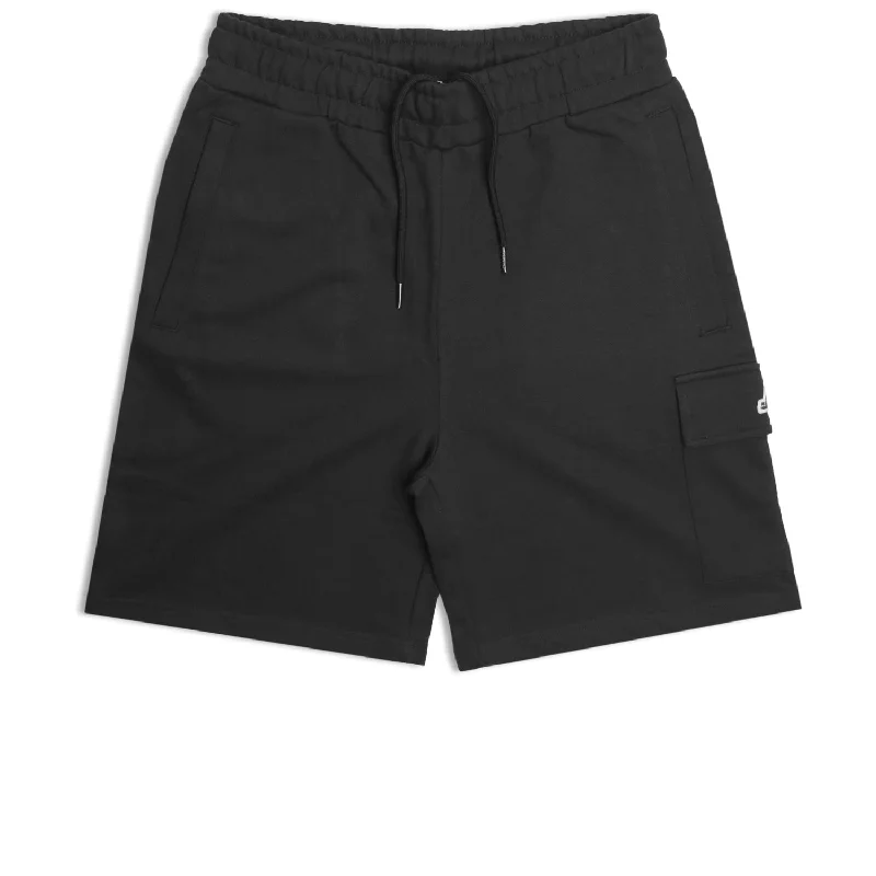 Multi-pocket Shorts-Cargo Sweat Shorts Black