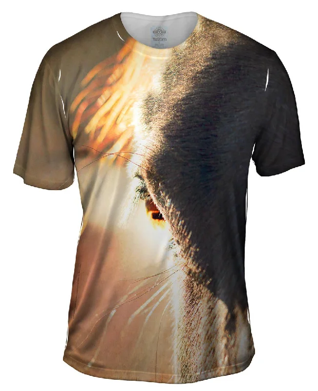 Nature Print T-shirt-Watchful Horse Eye