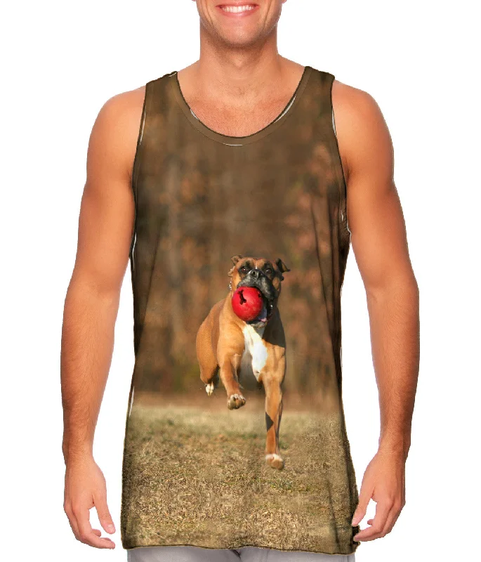 Breathable Tank-Lively Boxer And Red Ball