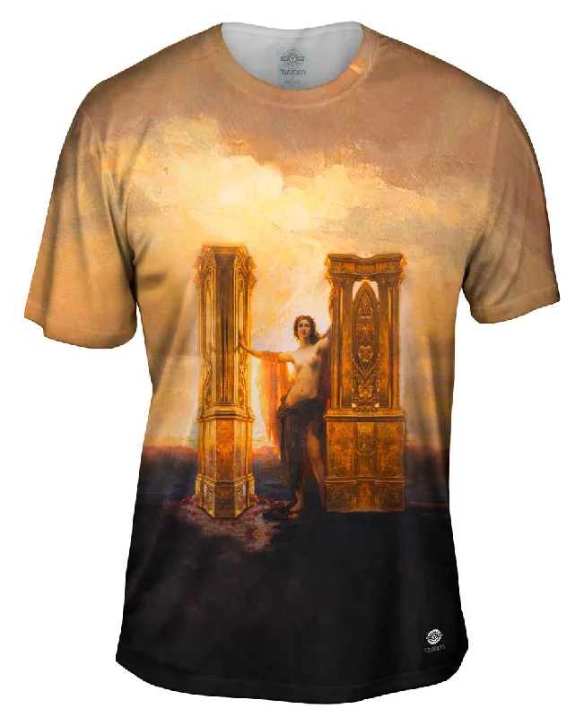 Funny Quote T-shirt-Herbert James Draper - "The Gates of Dawn" (1900)