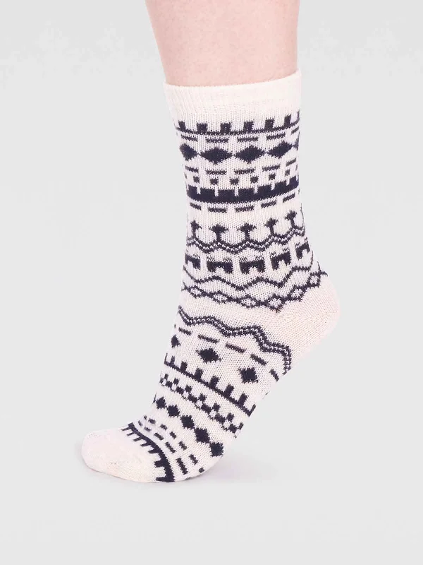 Hiking Performance Socks-Archa Wool Sock - Stone White