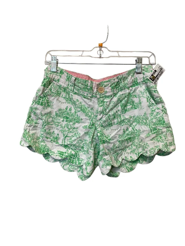 Cargo Shorts For Men-Shorts By Lilly Pulitzer In Green & White, Size: 0