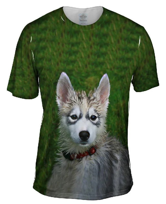 Casual Wear T-shirt-Wet Fun Husky