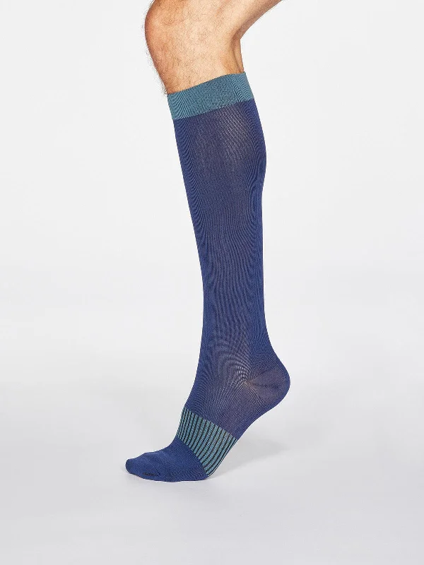 Lightweight Socks-Declan Flight Socks - Denim Blue