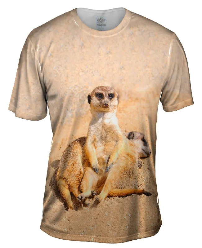 Colorful Graphic T-shirt-What Was That Meercat