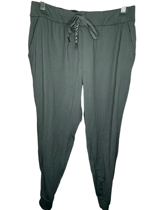 Pleated Pants-Athletic Pants By Sage In Green, Size: M