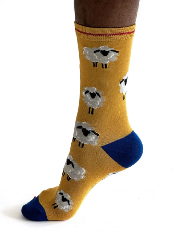 Thermal Socks-Elliot Sheep Bamboo Socks - Yellow