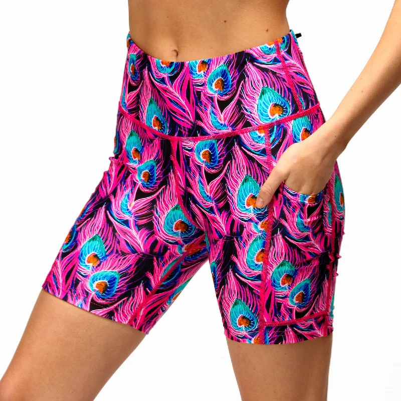 All-Weather Shorts-Flamboyant Feathers Running Shorts