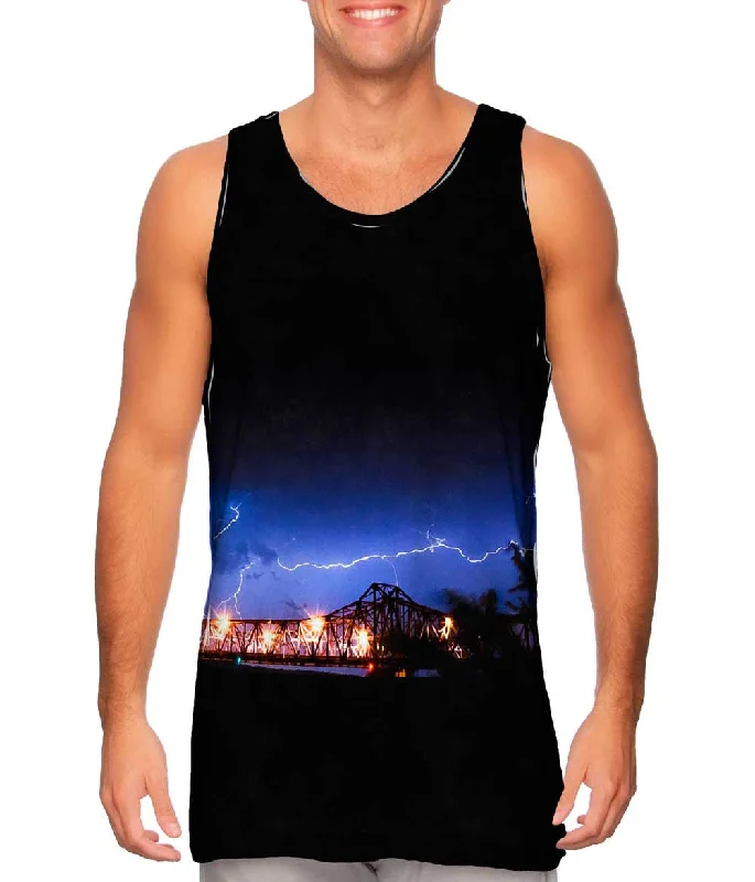 Lightweight Sleeveless Top-Lightning Crashes