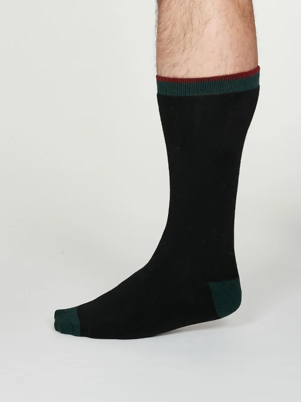 Striped Socks-Walker Socks - Black