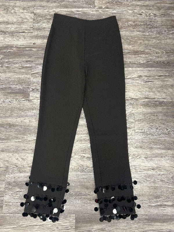 Wide-leg Pants-Black Pants Designer Cma, Size S