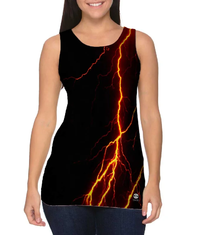 Crossfit Tank-Lightning Storm Orange