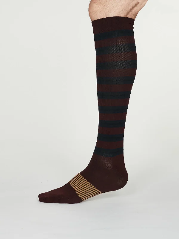 Lightweight Socks-Thomas Compression Socks - Burgundy