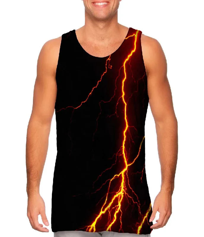 Sporty Tank Top-Lightning Storm Orange