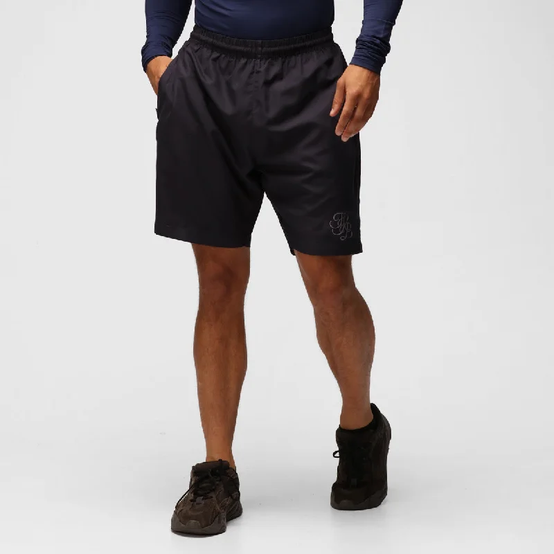 Bootcut Shorts-TKB Man Navy Microfibre Shorts