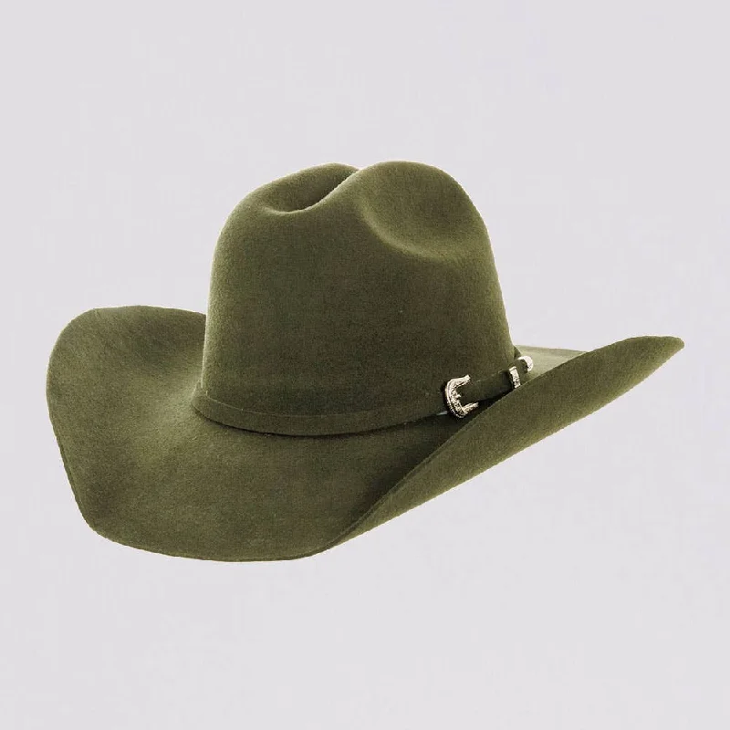 Embroidered Cap-American Hat Makers 710087 Beau Cattleman Cowboy Hat in Olive