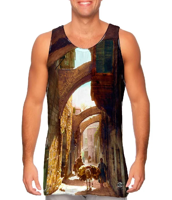 Soft Cotton Tank-Lewis Larsson - "Via Dolorosa, Jerusalem" (1919)