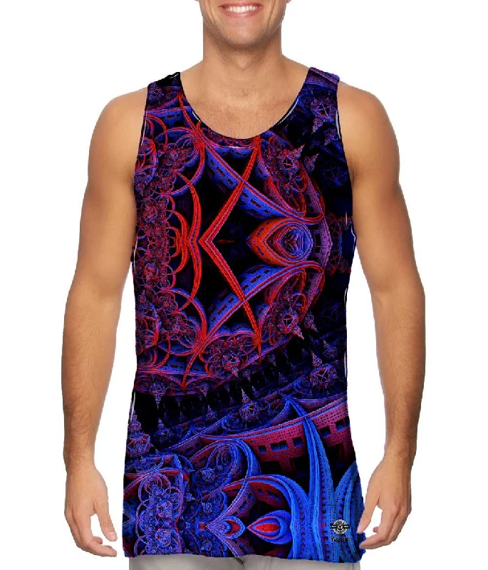 Mesh Tank Top-Living The Future Fractal