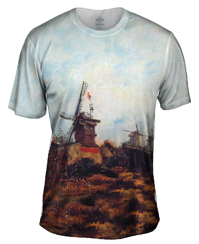 Retro T-shirt-Van Gogh -"Mill of Blute End" (1886)