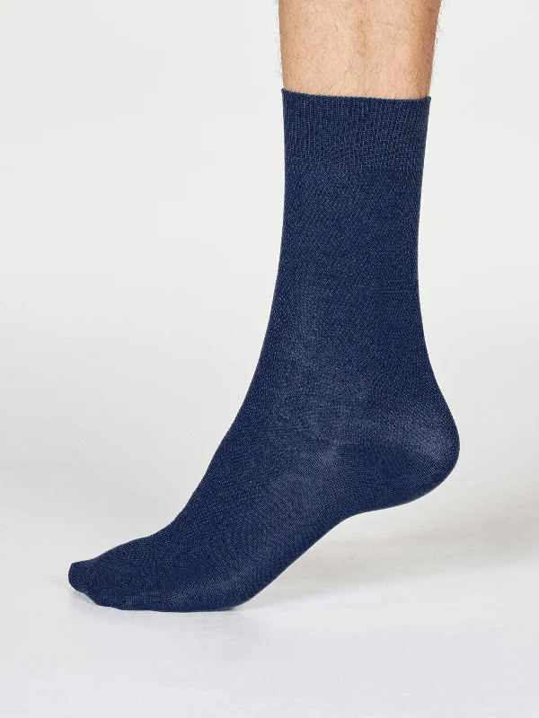 Customizable Socks-Rodney Dress Socks - Navy