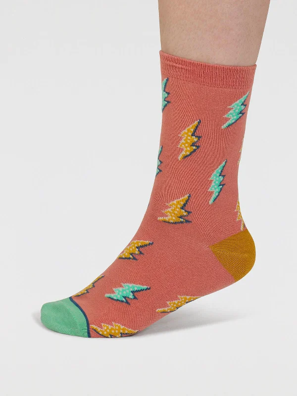 Everyday Socks-Oriane Weather Organic Cotton Socks - Coral Orange