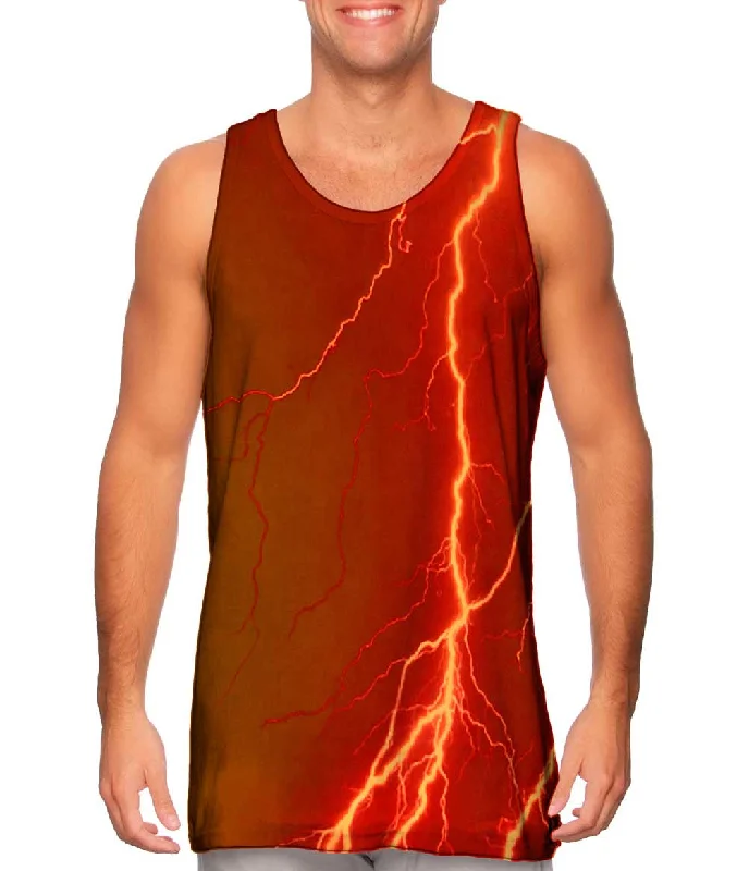 Everyday Tank Top-Lightning Storm Orange Brown