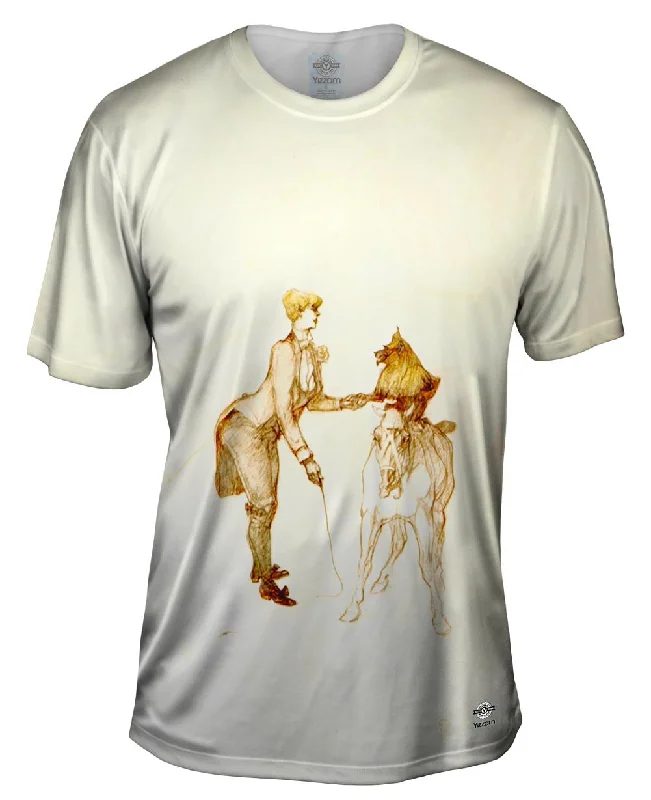 Casual T-shirt-Henri de Toulouse-Lautrec - "At the Circus The Animal Trainer" (1899)