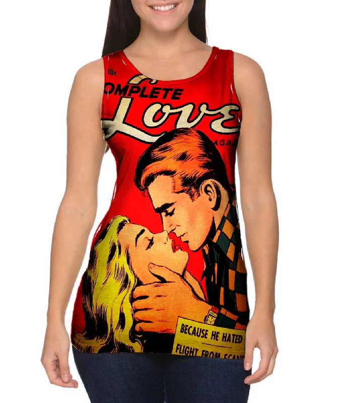 Racerback Sleeveless Shirt-Love Scandal Comic Retro