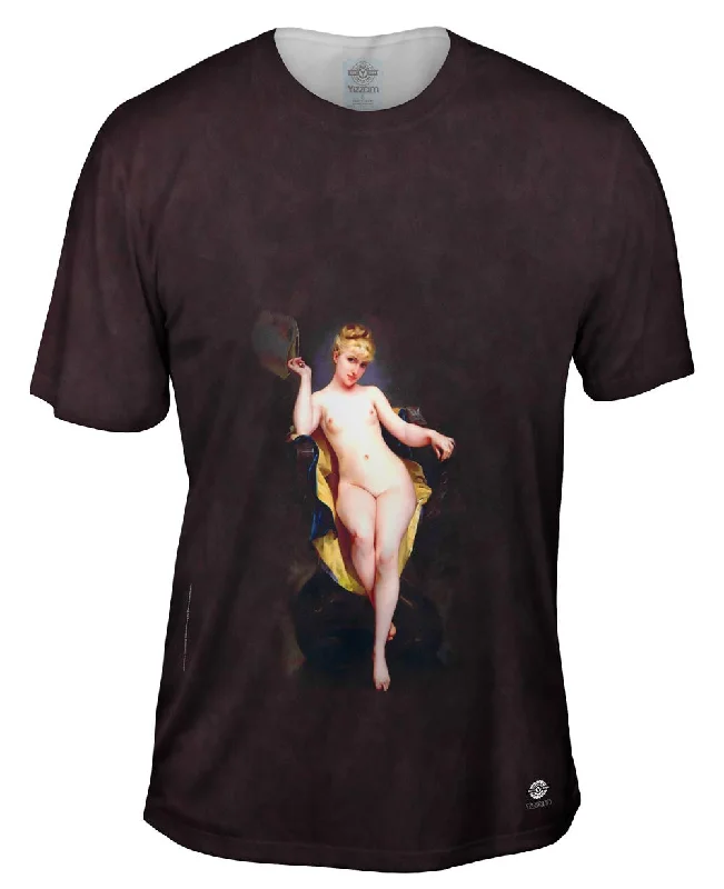 Cool Print T-shirt-Luis Ricardo Falero - "Falero Luis Riccardo La Pose" (1879)