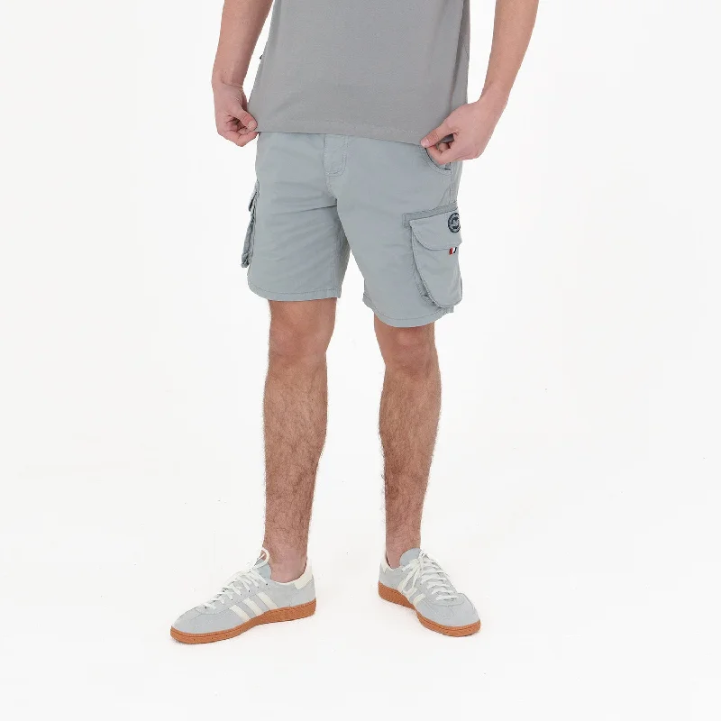 Loose Fit Cargo Shorts-Bunker Shorts Griff Grey