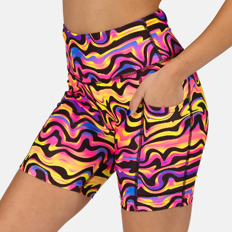 Quick-drying Beach Shorts-Coral Waves Running Shorts