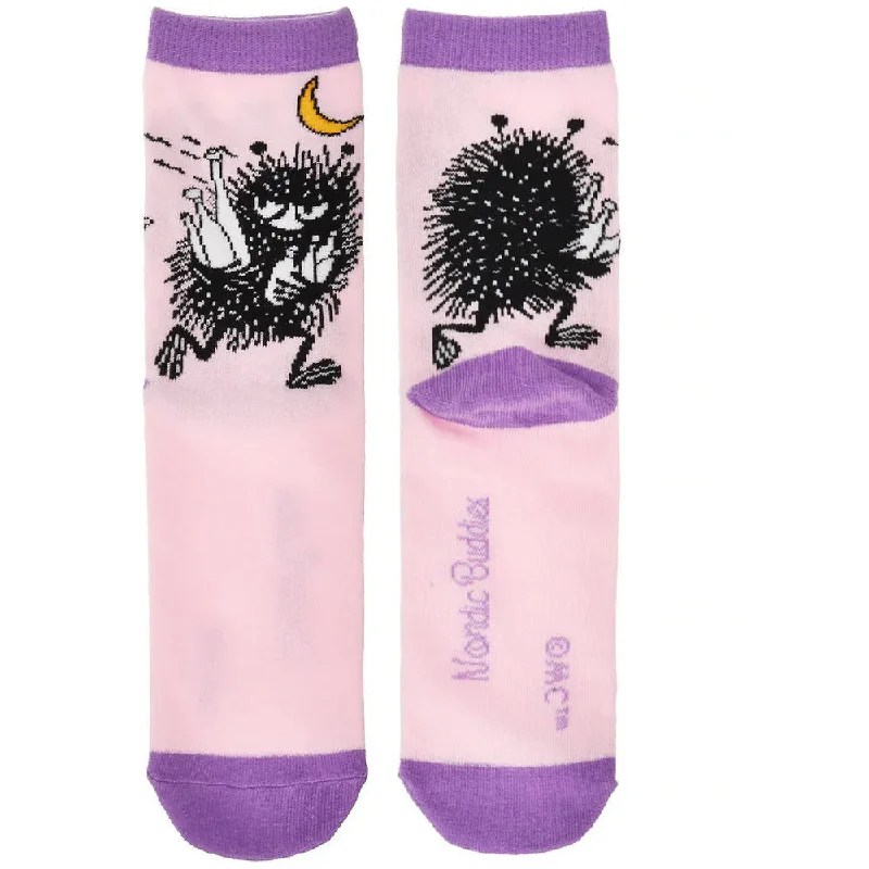 Therapeutic Socks-Moomin Stinky Socks Light Pink 36-42 - Nordicbuddies