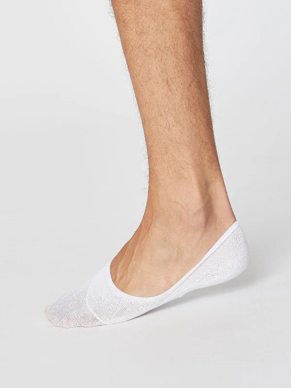 Stretch Socks-No Show Men's Invisible Socks - White