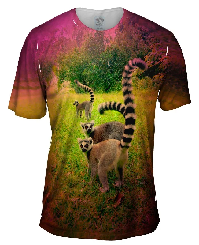 T-shirt With Icon-Trio Jungle Lemur